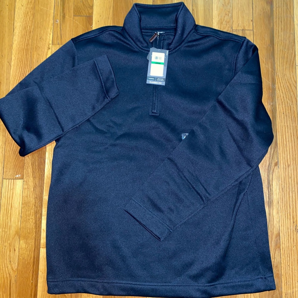 Van Heusen half zip pullover sweater (Sea Navy)